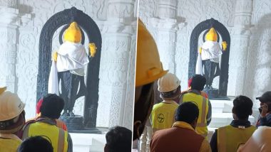 अयोध्या: राम मंदिर के गर्भगृह में विराजमान भगवान राम लला की पहली तस्वीर आई सामने