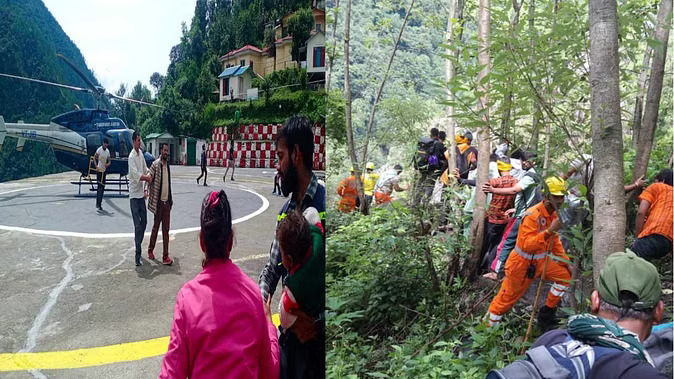 केदारनाथ में बादल फटा: हाई अलर्ट जारी, यात्रा रोकी गई, हेलीकॉप्टर से बचाव अभियान जारी