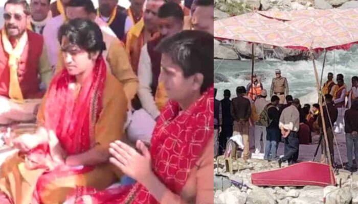 Uttarkashi : उत्तरकाशी में बाबा धीरेंद्र शास्त्री और कुमार विश्वास ने की मां यमुना की पूजा