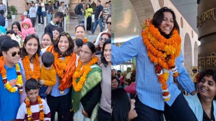 Dehradun : विश्व कप विजेता स्नेह राणा का देहरादून में भव्य स्वागत